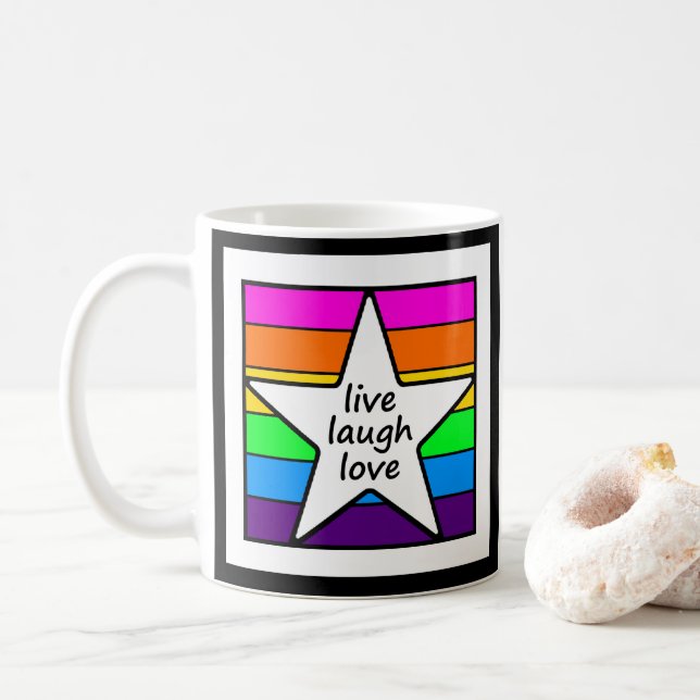 Live Laugh Love Coffee Mug (With Donut)