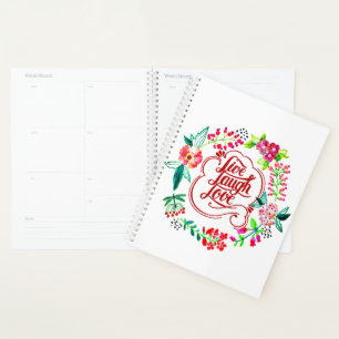 Live laugh love floral planner