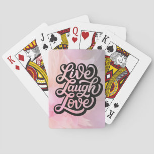Live Laugh Love Floral Playing Cards