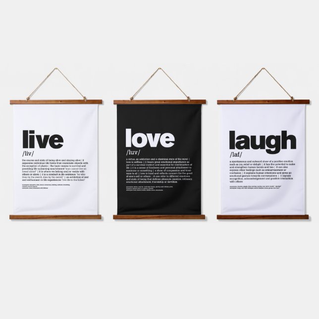 Live Laugh Love Hanging Tapestry (Triple)