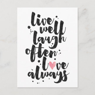 Live Laugh Love - Inspirational Card