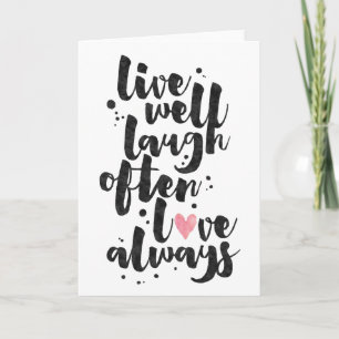 Live Laugh Love - Inspirational Greeting Card