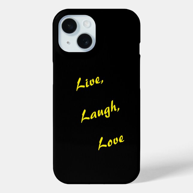 Live, Laugh, Love iPhone Case – Inspire Every Day (Back)