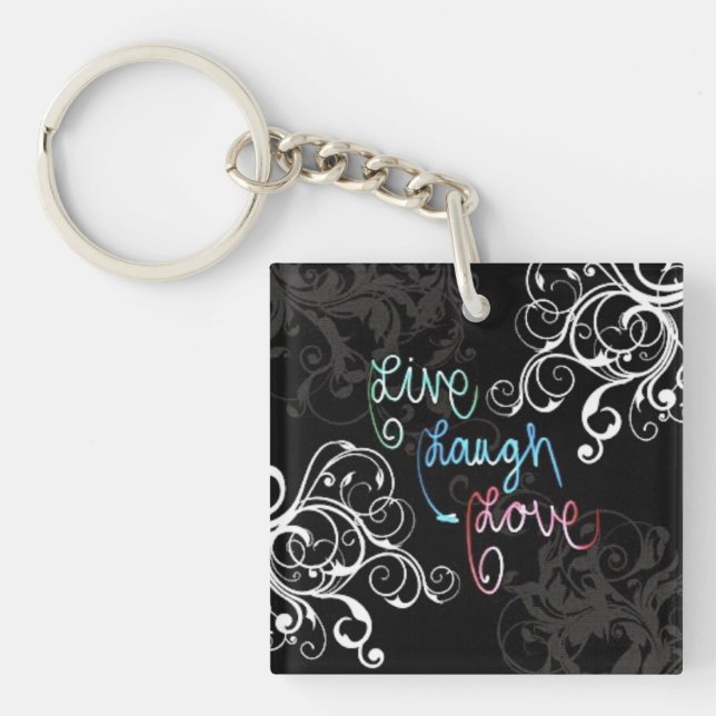 live laugh love key chain (Front)