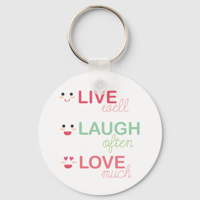 Live Laugh Love Key Ring (Front)