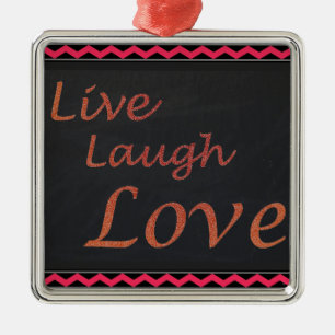 Live Laugh Love Metal Tree Decoration
