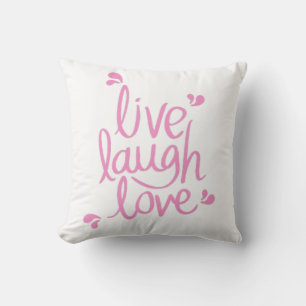 Live Laugh Love Motivational Quote Cushion