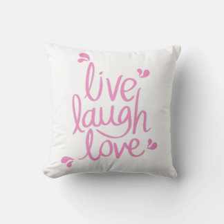 Live Laugh Love Motivational Quote Cushion