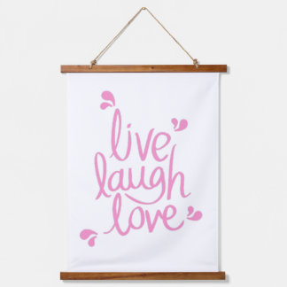 Live Laugh Love Motivational Quote Hanging Tapestry