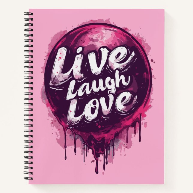 Live Laugh Love Notebook –Gratitude & Creativity (Front)