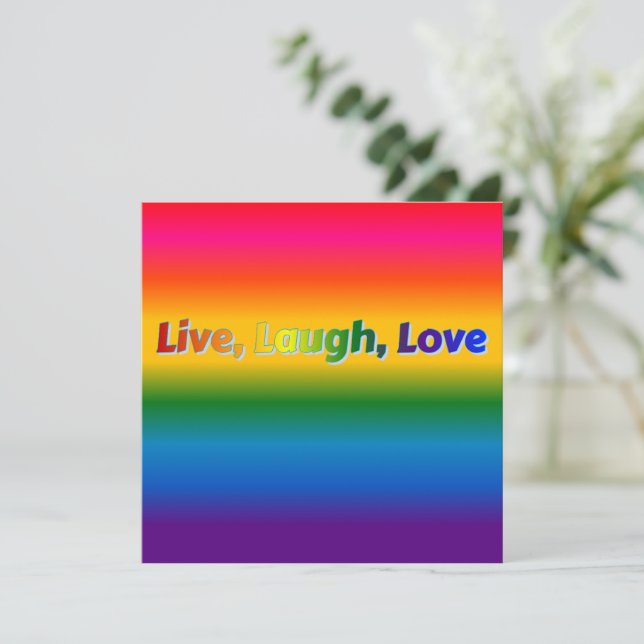 Live, Laugh, Love notecard (Standing Front)