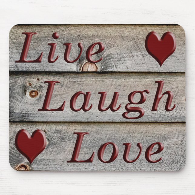 Live Laugh Love on the side of a barn Mouse Pad (Front)