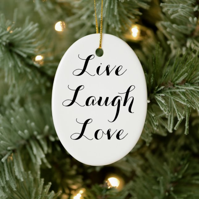 Live Laugh Love Ornament (Tree)