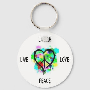Live Laugh Love Peace Keychain