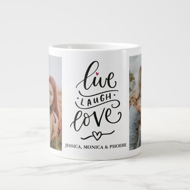 Live, Laugh, Love Personalised Photo Mug (Front)