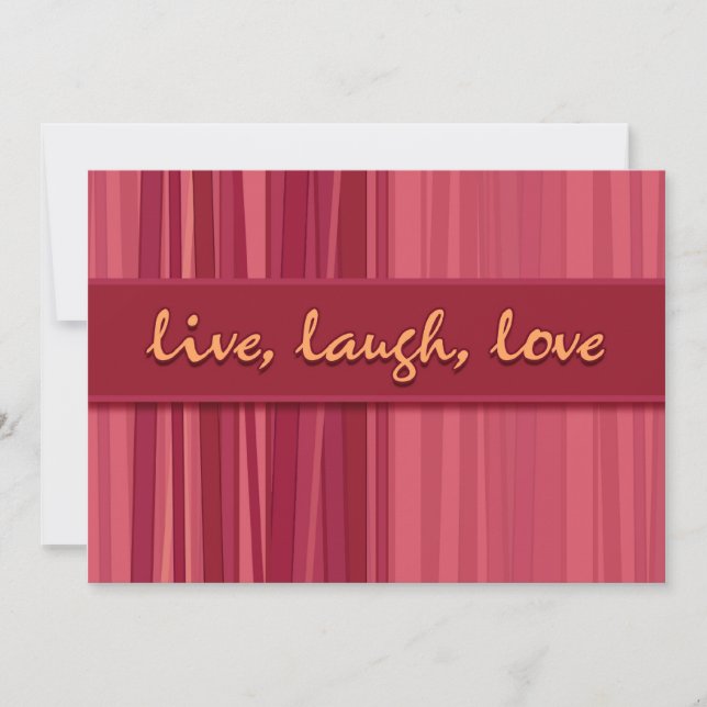 Live Laugh Love Pink Mother’s Day Invitation (Front)