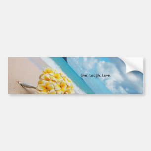 Live. Laugh. Love. Plumeria Bumper Sticker