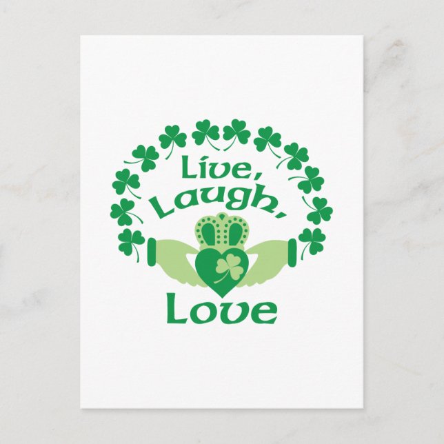 Live Laugh Love Postcard (Front)