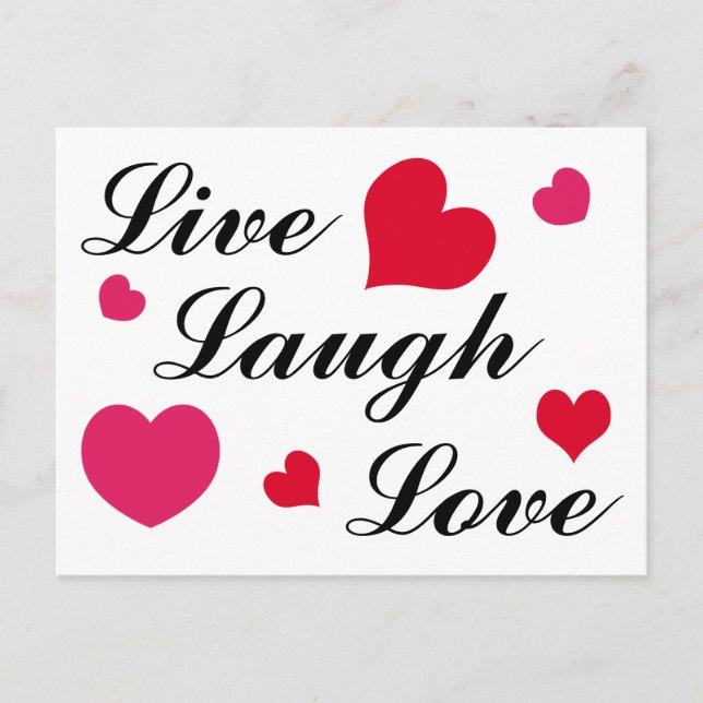 Live, Laugh, Love Postcard (Front)