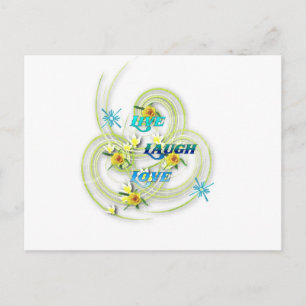 Live, Laugh, Love Postcard
