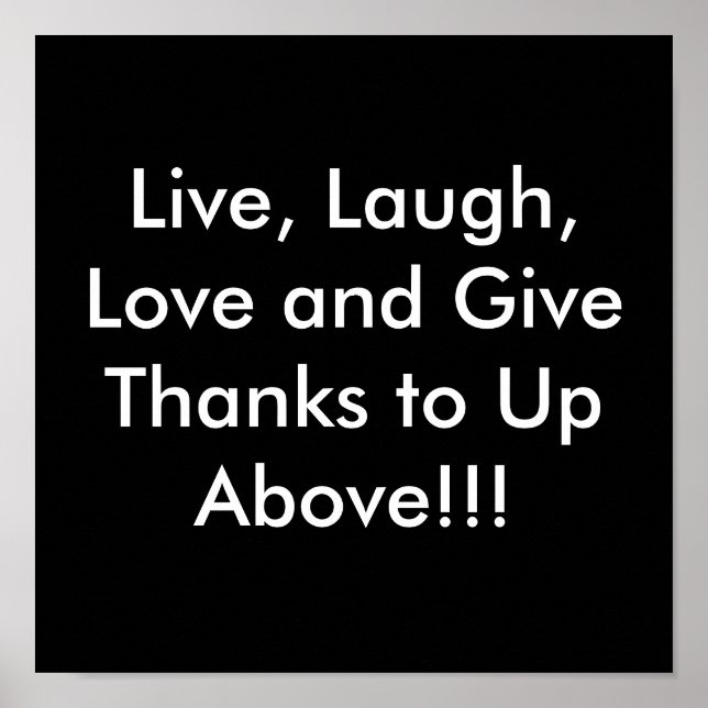 Live, Laugh, Love Poster (Front)