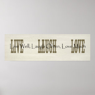 Live Laugh Love Poster
