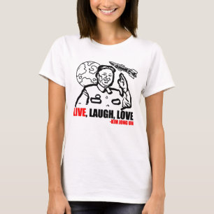 Live Laugh Love Quote Aesthetic Text T-Shirt