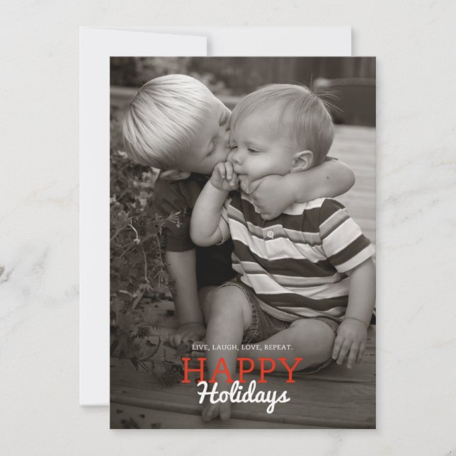 Live, Laugh, Love, Repeat. Holiday Card | 5 x 7 (Front)