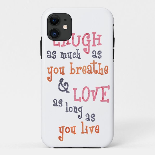 Live laugh love simple quote Case-Mate iPhone case (Back)