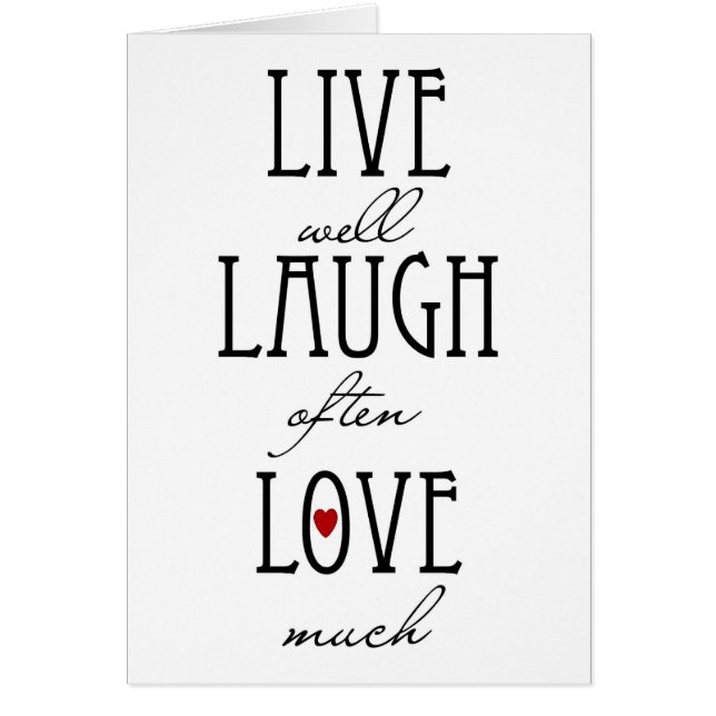Live laugh love simple text (Front)
