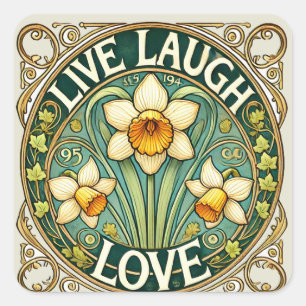 Live Laugh Love Square Sticker