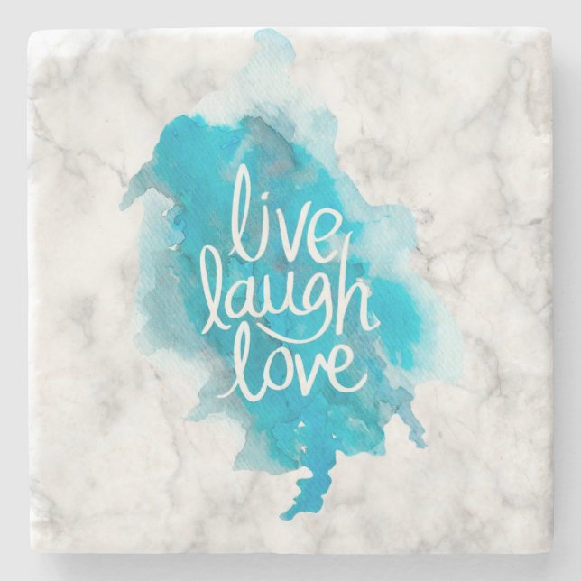 Live laugh Love Stone Coaster (Front)