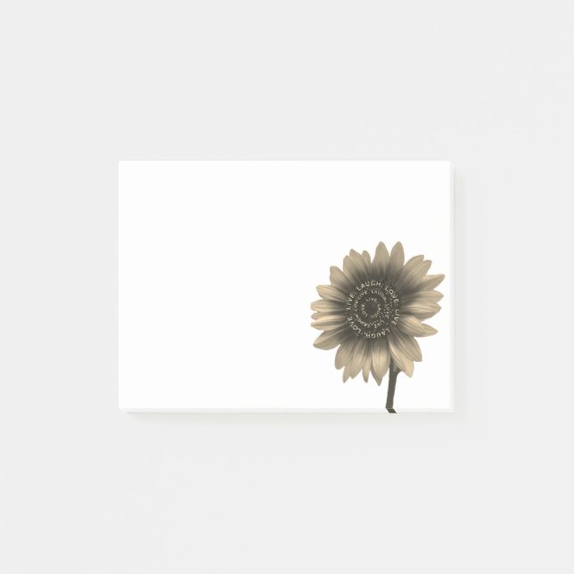 Live, Laugh, Love sunflower Post-it Notes (Front)