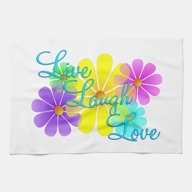 Live Laugh Love Tea Towel (Horizontal)