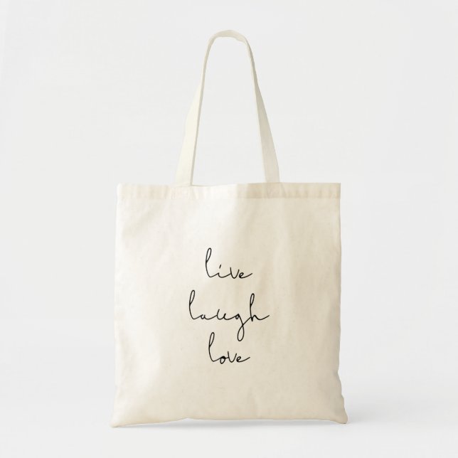Live laugh love tote bag (Front)