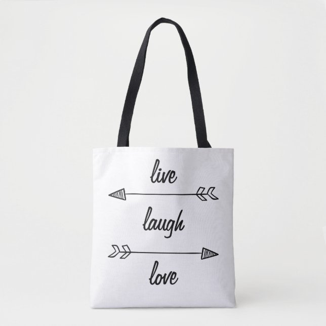 Live, Laugh, Love Tote Bag (Front)