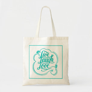 Live laugh love tote bag