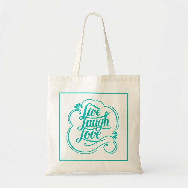 Live laugh love  tote bag (Front)