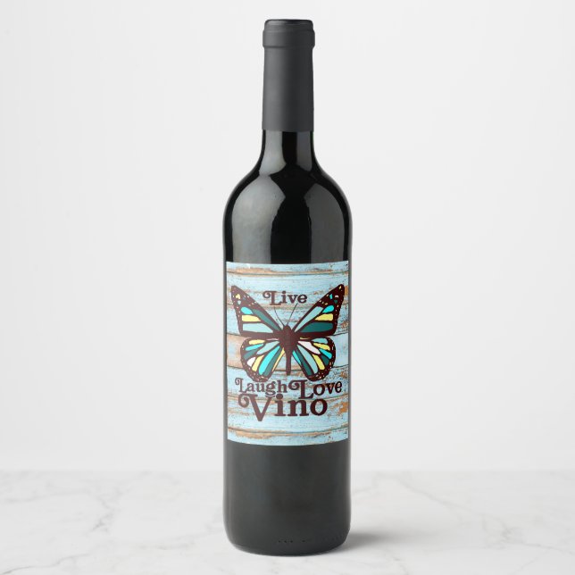 Live Laugh Love Vino Wine Label (Front)