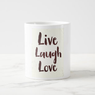 Live Laugh Love vintage inspirational quote Large Coffee Mug