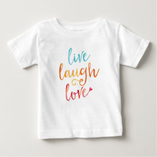 Live, laugh, love watercolor kids T-shirt