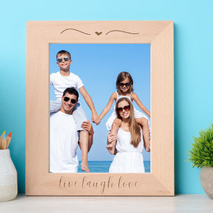 Live Laugh Love Wood Photo Etched Frames