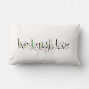 Live Laugh Love Words Lumbar Cushion