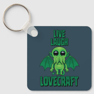 Live Laugh Lovecraft Cute Cthulhu Key Ring