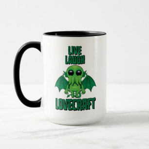 Live Laugh Lovecraft Cute Cthulhu Mug