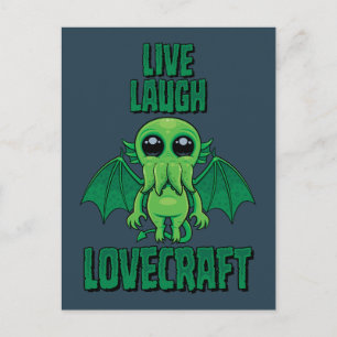 Live Laugh Lovecraft Cute Cthulhu Postcard