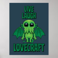 Live Laugh Lovecraft Cute Cthulhu