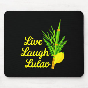 Live Laugh Lulav Etrog Happy Sukkot Jewish Sukkah Mouse Pad