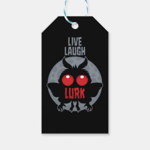 Live Laugh Lurk Mothman Cryptid Gift Tags