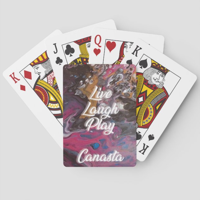 Live Laugh Pay Canasta Playing Cards (Back)